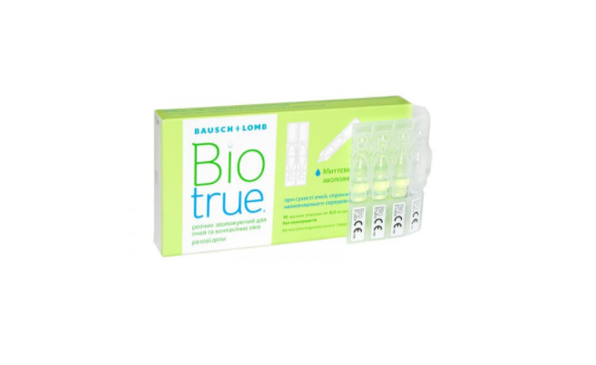 Увлажняющие капли Biotrue Drops 10*0,5 ml